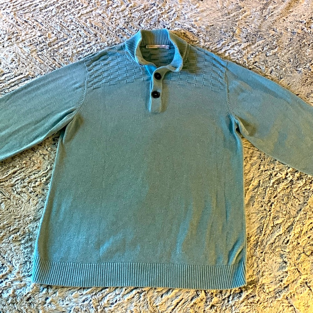 Criquet Sweater Mens XXLarge Cotton Blend Pullover Lightweight Casual Lt Blue